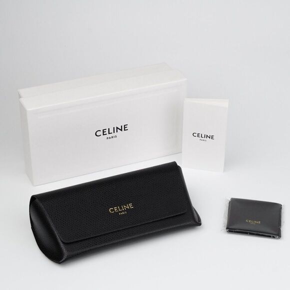 NEW Celine CL4213IS 01A ANIMATION XMAS Black Grey Rectangle Women Sunglasses - Picture 9 of 9